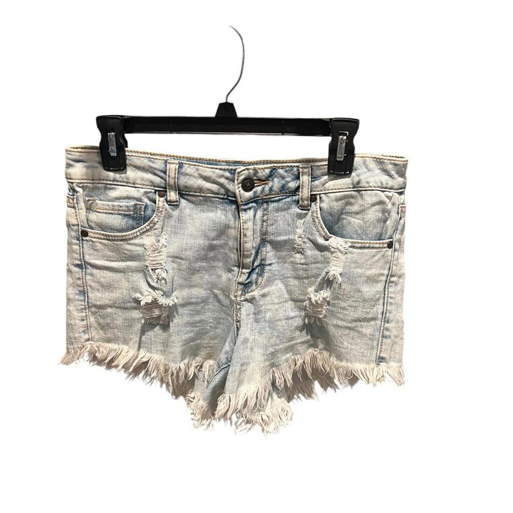 Altar’d State light wash cutoff Distressed Denim Shorts size 28 waist